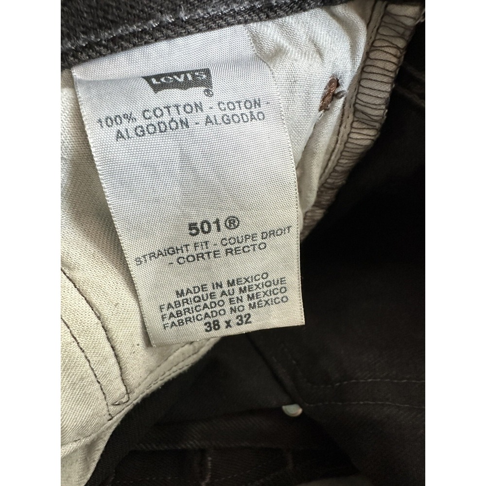 Vintage Levis 501XX Jeans Men 38x32 (37x30) Blue Denim Straight Leg Button Fly - Picture 10 of 10
